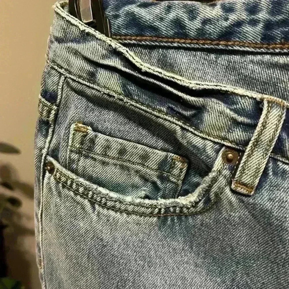 Retro 90s Y2K Skater Distressed Denim Jeans Women’s Size 28 Fitted - Picture 5 of 9